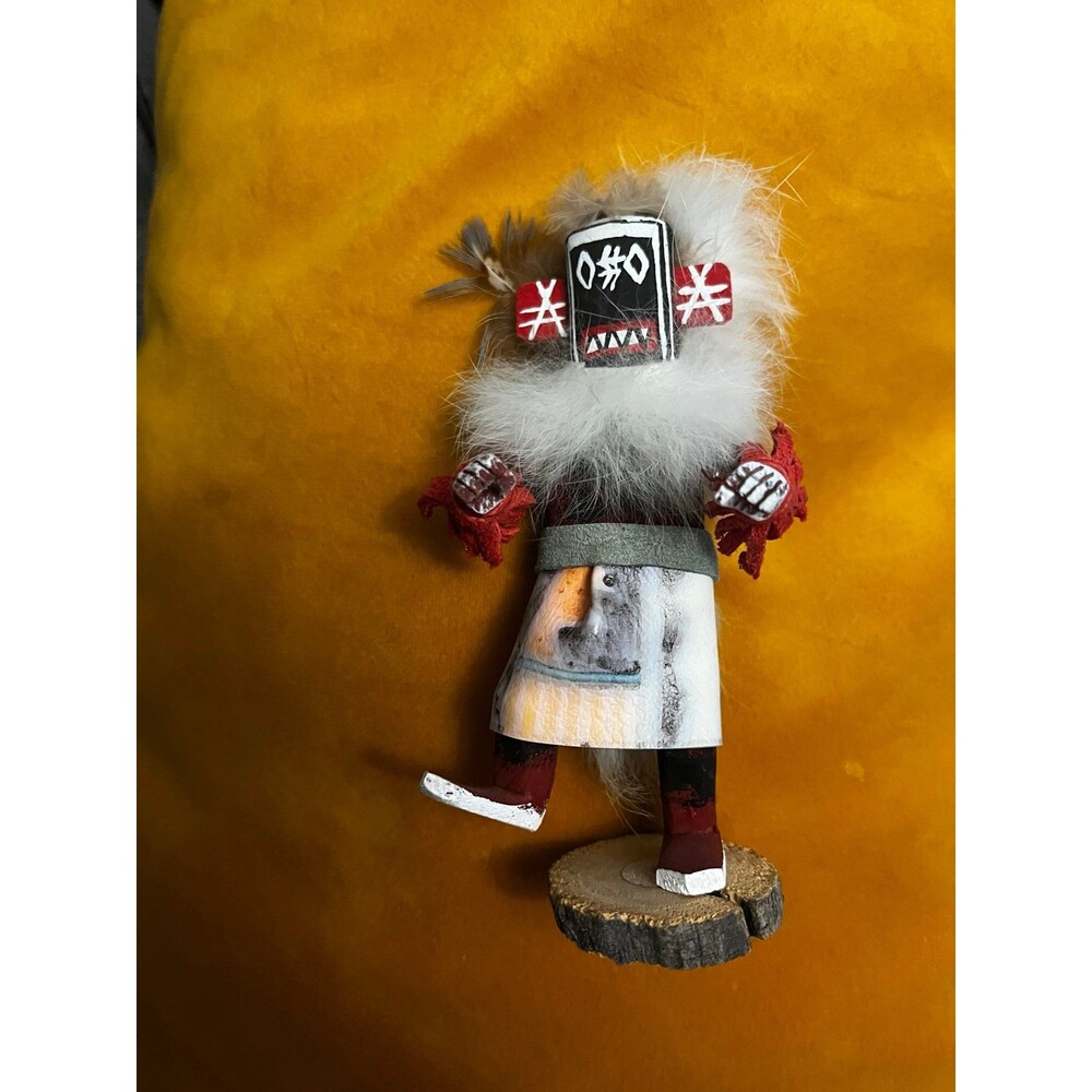 Vintage Kachina Doll Dancing Native American Navajo Spirit Guide Carved Wood